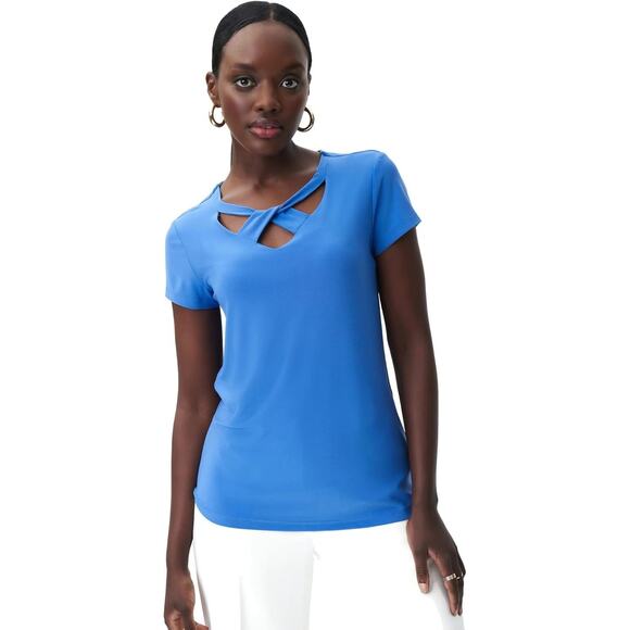 Joseph Ribkoff Casual Crew Neck Pullover Top Style 232144 - Oasis NWT